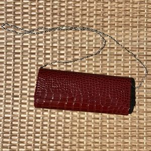 Reptile-Print Shoulder Bag